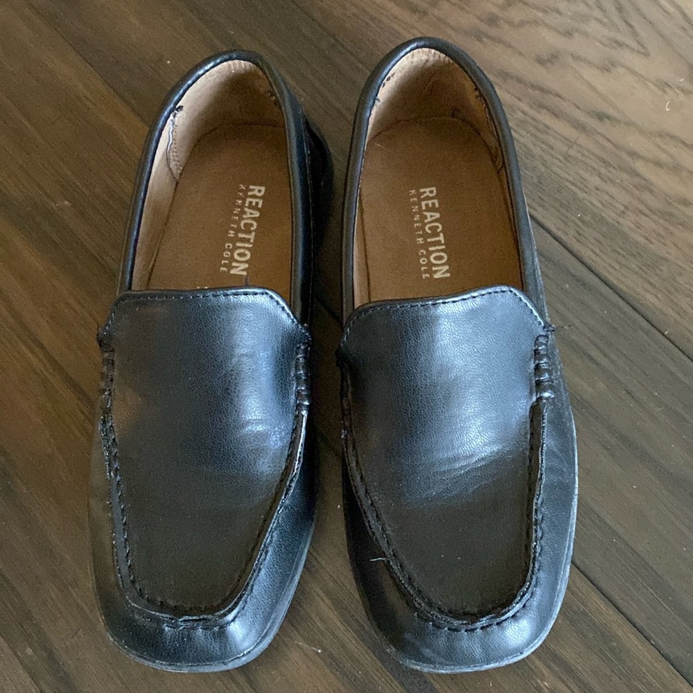 Boys black loafers